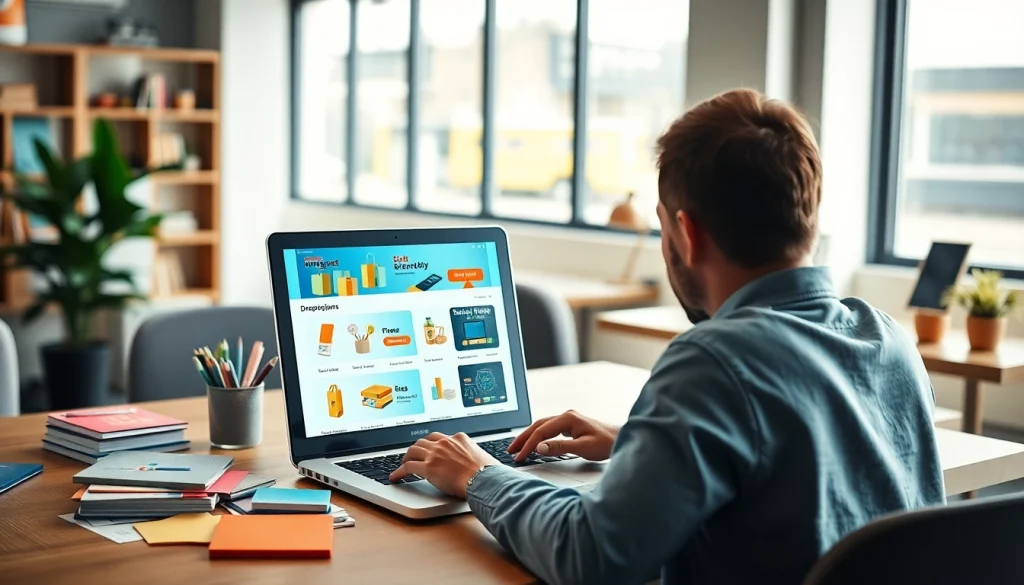 Attracting customers on deviens-dropshipper.fr with a professional dropshipping workspace.