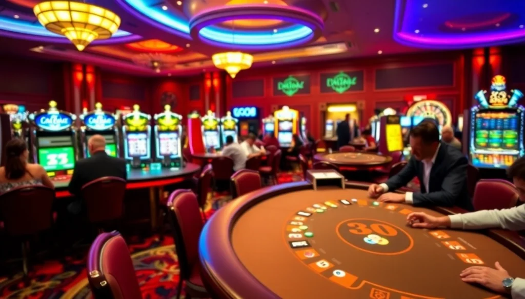 Players engaged in exciting games at Go8 casino, highlighting luxury and thrilling gameplay.