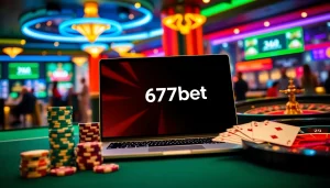 Engage with exciting casino gameplay through 67bet Download app showcased in a vibrant scene with chips and cards.