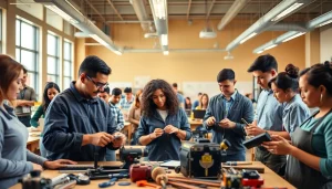 Engaged students in a Trade School Tennessee training environment showcasing hands-on learning.