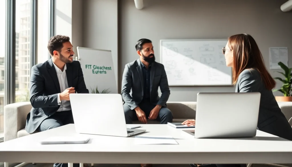 Business coach near me conducting an engaging coaching session with diverse professionals.