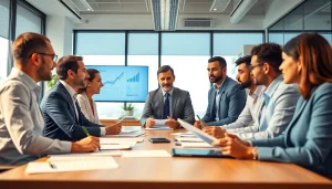 Audit Services in UAE: Financial experts collaborating in a modern office, showcasing professionalism and trust.