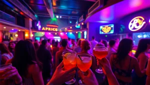 Experience the vibrant puerto rico nightlife filled with dancing, colorful lights, and lively atmosphere.