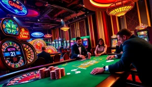Experience high-stakes poker action at God345 with vibrant casino games and players engaged.