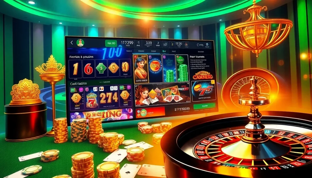 Engage with 78win's exciting online gambling interface featuring vibrant casino games and dynamic visuals.