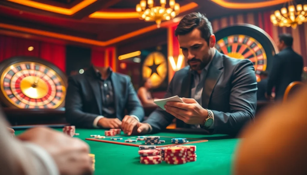 Experience thrilling gameplay at iB88 with vibrant casino tables and exciting poker action.