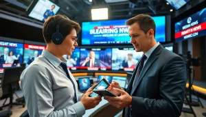 Cover the latest news updates on https://saudiwadi.com, featuring a journalist in action.