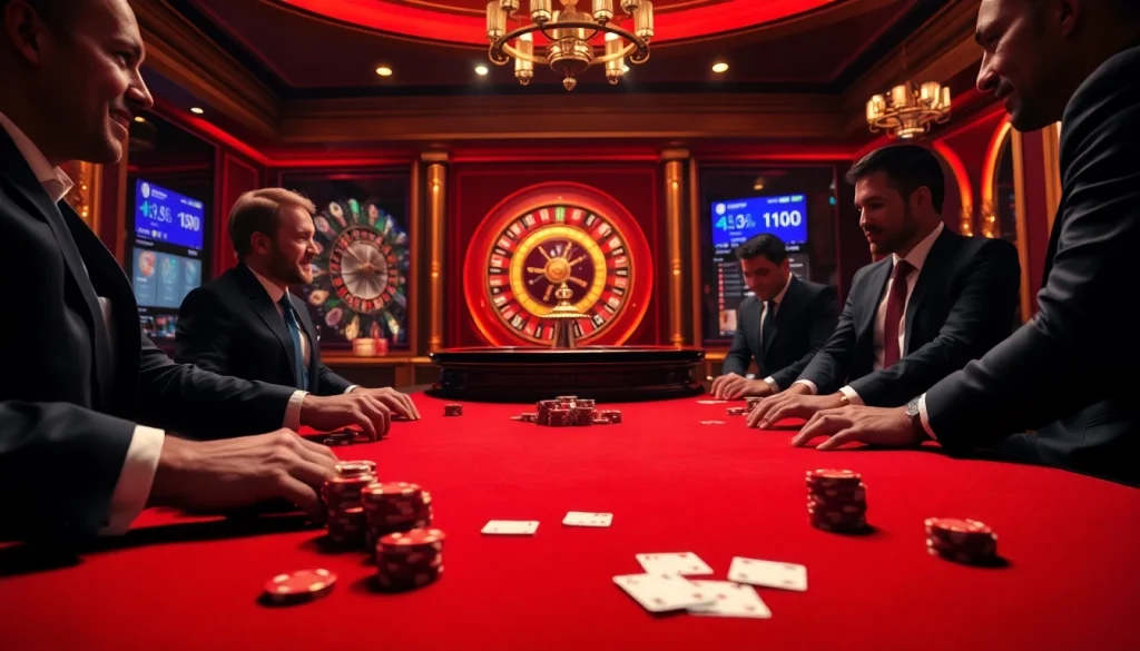 Experience the thrill of RR88 at a luxurious poker table filled with polished chips and vibrant cards.