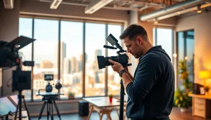 Capturing a lively scene in a studio, highlighting a professional Video Production Company Calgary atmosphere.