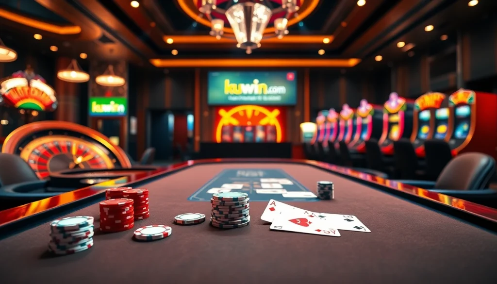 Experience the thrill of online gambling with the vibrant atmosphere at https://kuwinzhz.com/, highlighting poker and slots.