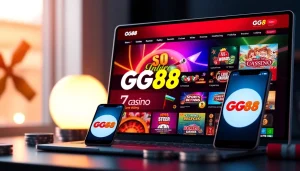 Engaging GG88 online casino interface showcasing vibrant games and user-friendly design.