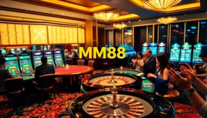 Engage in thrilling gameplay on Trang chủ MM88 with vibrant casino tables and interactive gaming experiences.