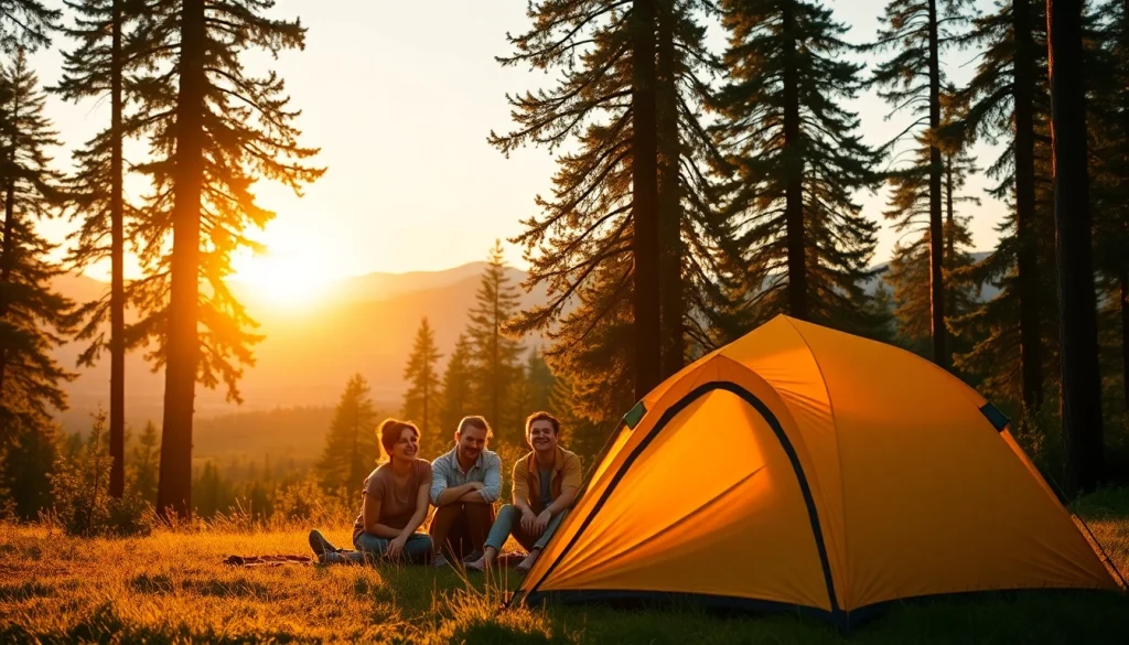 Family camping adventure in nature, inspired by https://fernweh-abenteuer.de.