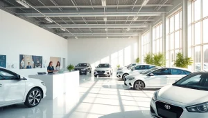 Chirie auto service in Chișinău showcasing a modern car rental office with welcoming staff.