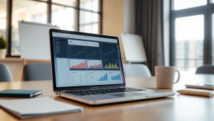 Enhance your AI testing process with https://benchbot.ai showcasing advanced analytics on a laptop.