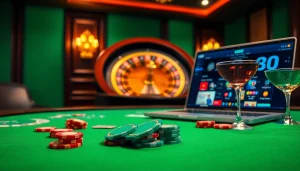 Experience the thrill of 33BD with an elegant poker table and engaging online gaming visuals.