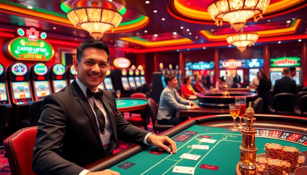 Experience the excitement at Casino LOTO188 with vibrant gaming and luxurious tables.