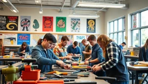 Engaged students participating in hands-on training at Trade School Tennessee.