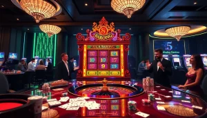 Engaging players at the raja barong slot machine in a luxurious casino environment.