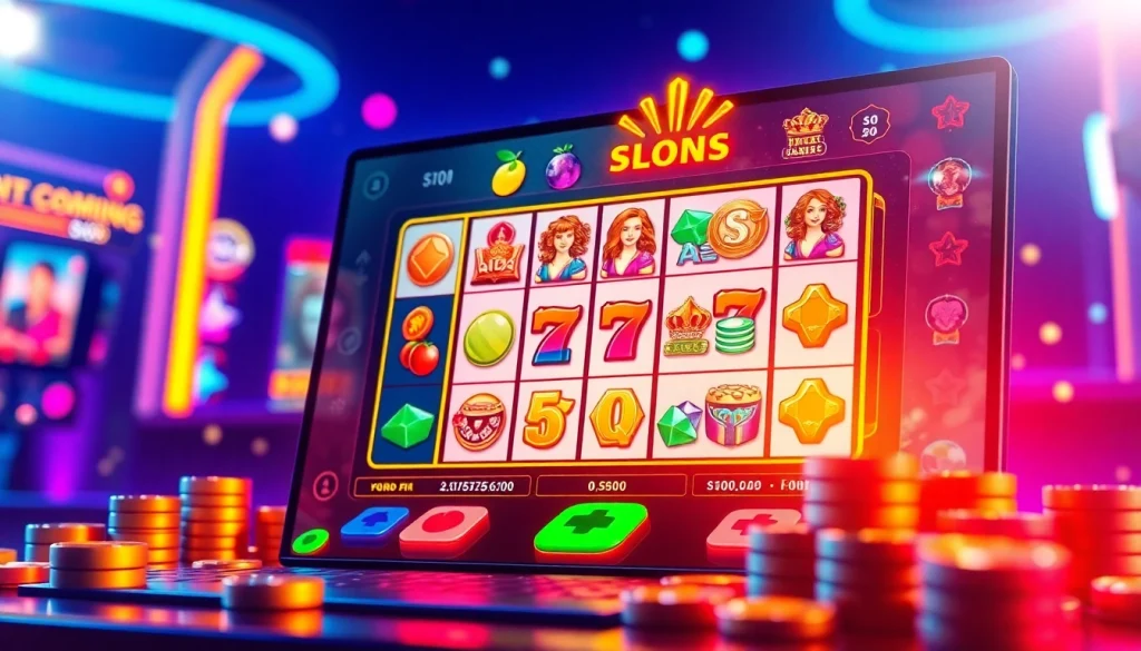 Engaging online gaming scene showcasing hoki138 slot machine game with vibrant colors and community interaction.