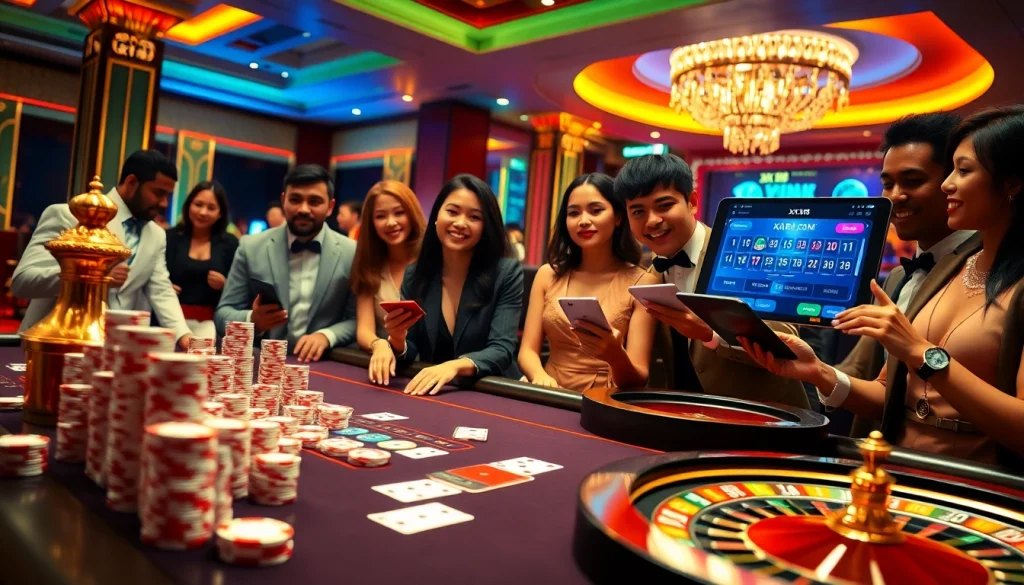 Experience the excitement of XX 88 at a luxurious poker table with vibrant casino elements.