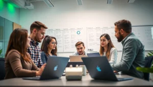 Engaged software quality assurance team at work, showcasing https://xqa.ca's collaborative spirit.