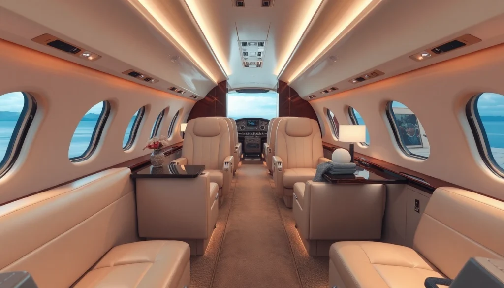 Experience luxurious private jet travel with https://flymarquis.com showcasing a plush interior and modern design.