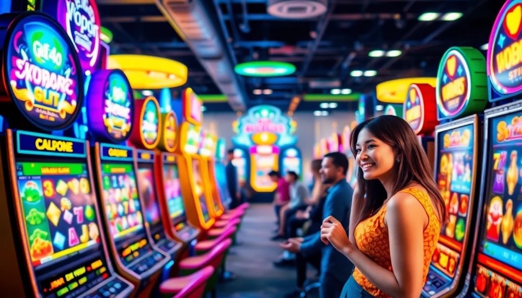 Experience the thrilling online gaming world of Kode4d with vibrant slot machines.