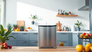 Explore a compact mini freezer, showcasing its sleek design and functionality in a modern kitchen setting.