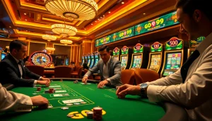 Experience the thrill of Go99 with players engaged in an exciting casino game.