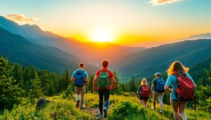 Group of adventurers enjoying the outdoors, symbolizing the essence of https://fernweh-abenteuer.de.