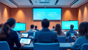 The ai interpretation service facilitating real-time multilingual communication at a conference.