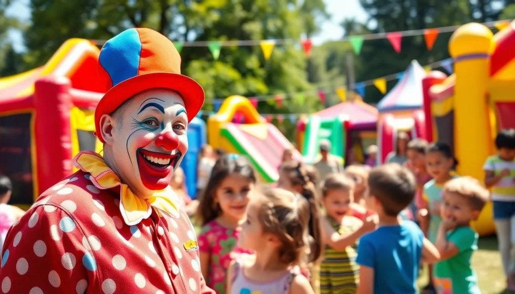 Children enjoying entertainment activities from https://www.tcspecialentertainment4u.com at a vibrant outdoor event.