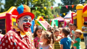 Children enjoying entertainment activities from https://www.tcspecialentertainment4u.com at a vibrant outdoor event.