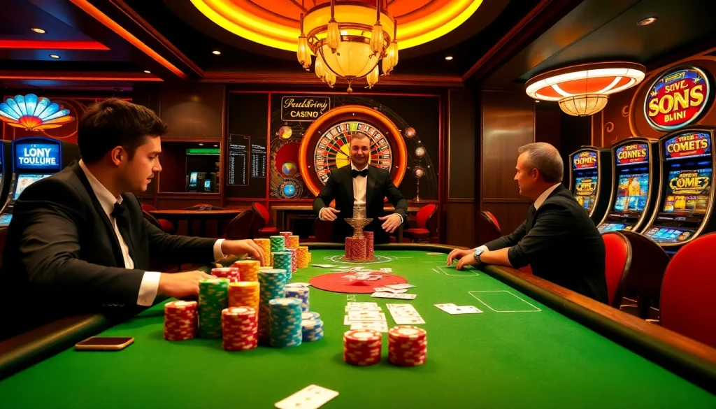 Engage in thrilling casino games at PG66, featuring vibrant poker tables and high-stakes action.