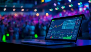 Engaging sports betting Oklahoma scene with a laptop and sports odds displayed.