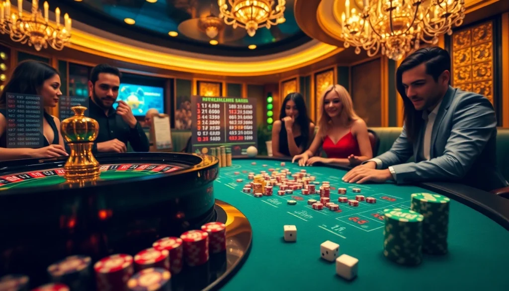 Experience the excitement of gambling with keonhacai5's vibrant casino scene filled with action and winning moments.