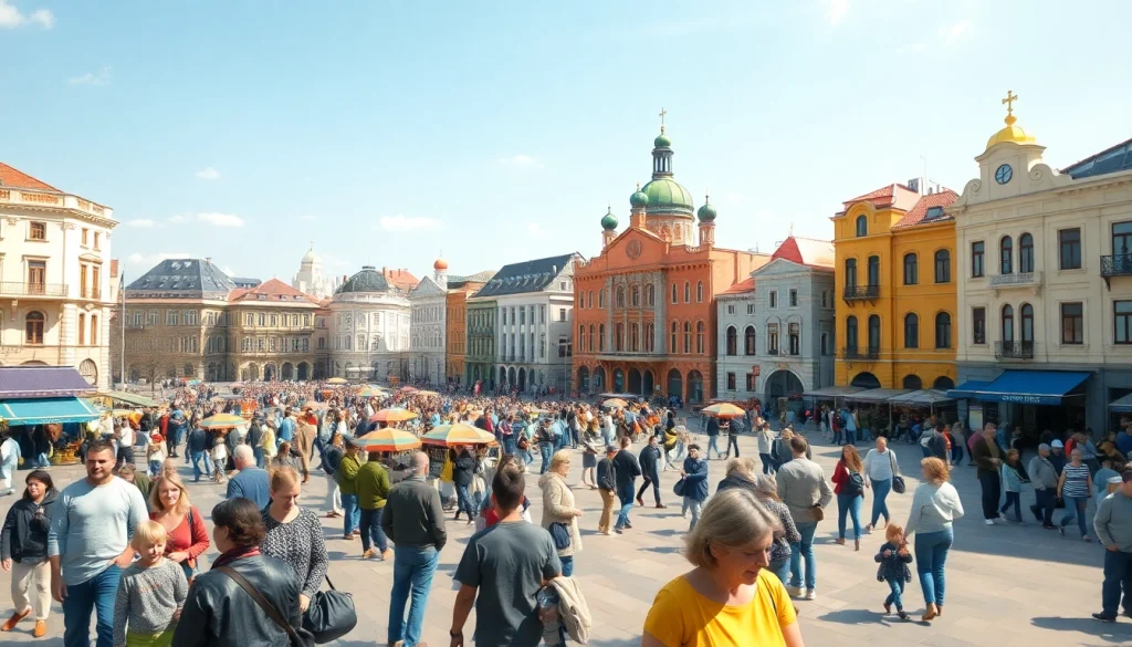 Взаємодія мешканців на площі міста Суми, Україні, представленої на https://sumytoday.in.ua.