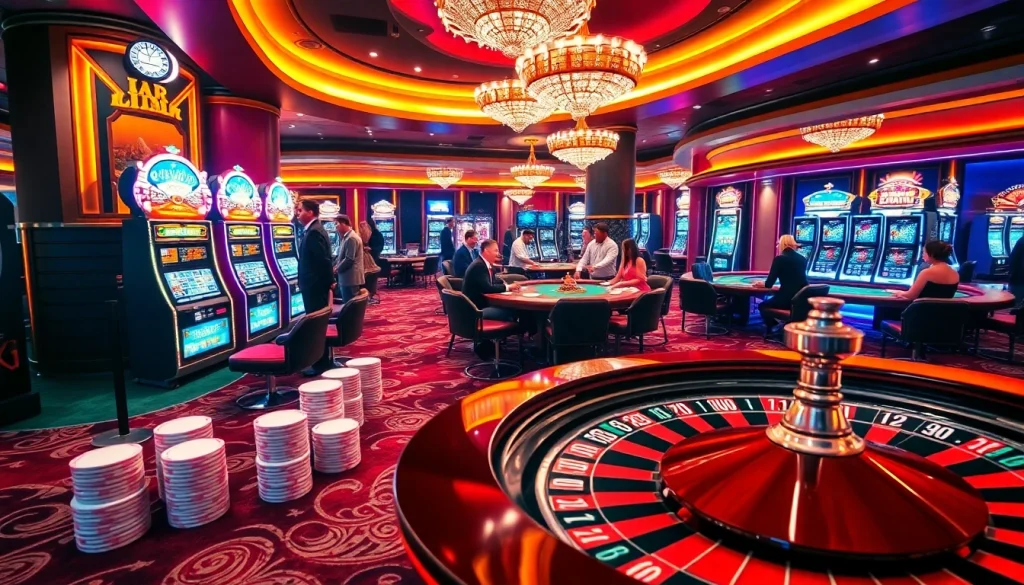 Engaged players at BIG88.BAR enjoy thrilling casino games with vibrant slot machines.