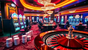 Engaged players at BIG88.BAR enjoy thrilling casino games with vibrant slot machines.