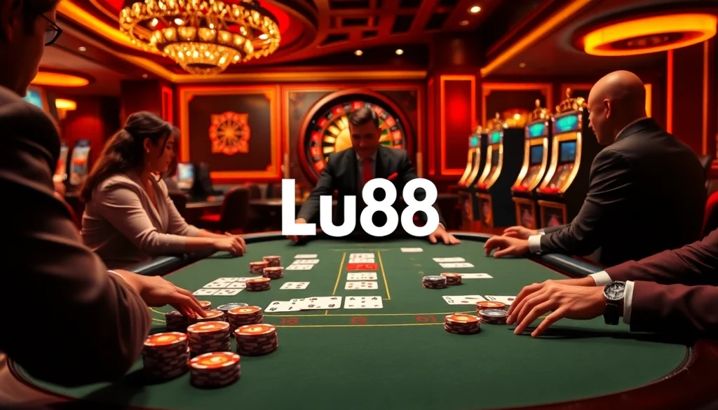 Enjoy the thrill of gaming at https://lu88.us.org/ with an engaging poker table setup and excitement in the air.