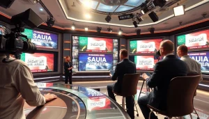 تقديم تقارير حصرية عن الأخبار من saudiwadi.com في استوديو حديث.