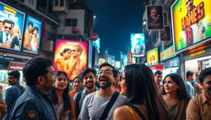 Engaging image capturing Bollywood fans discussing rumors at https://theopinionatedindian.com in a vibrant urban setting.