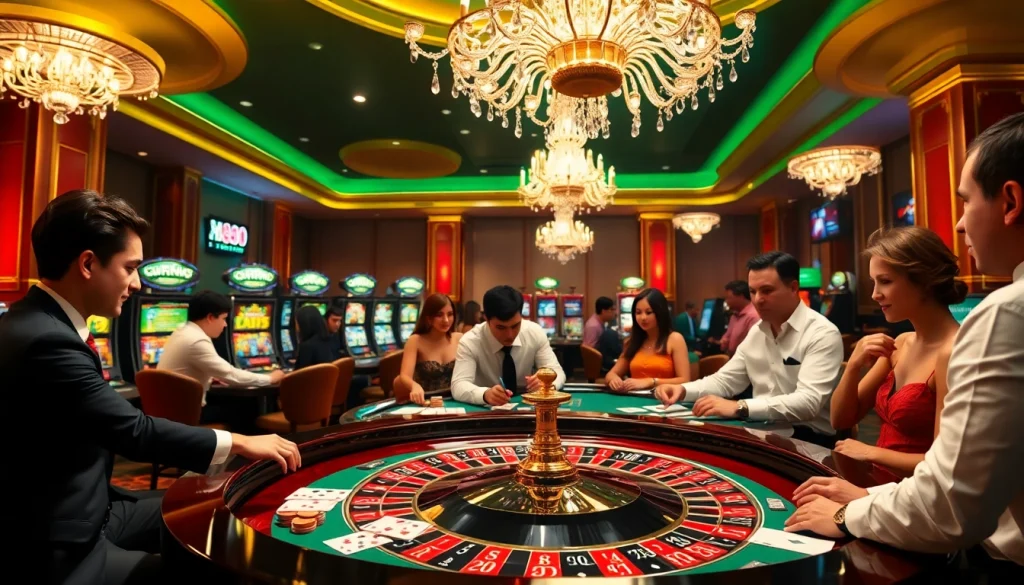 Experience the thrill of gambling at https://888newco.com/ with vibrant casino visuals and players engaged in action.