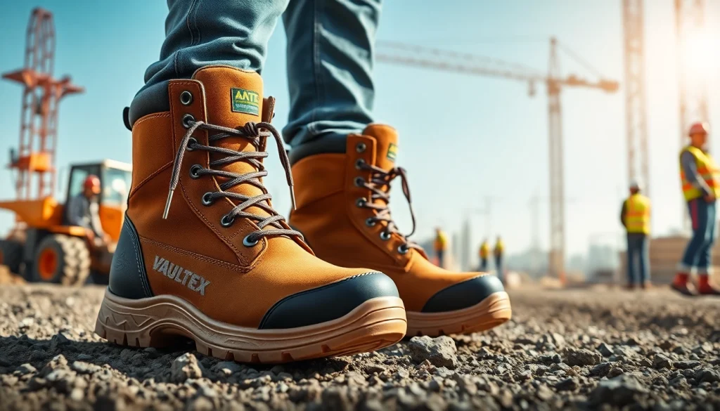Showcase Vaultex safety boots Kenya highlighting their durability and safety features.