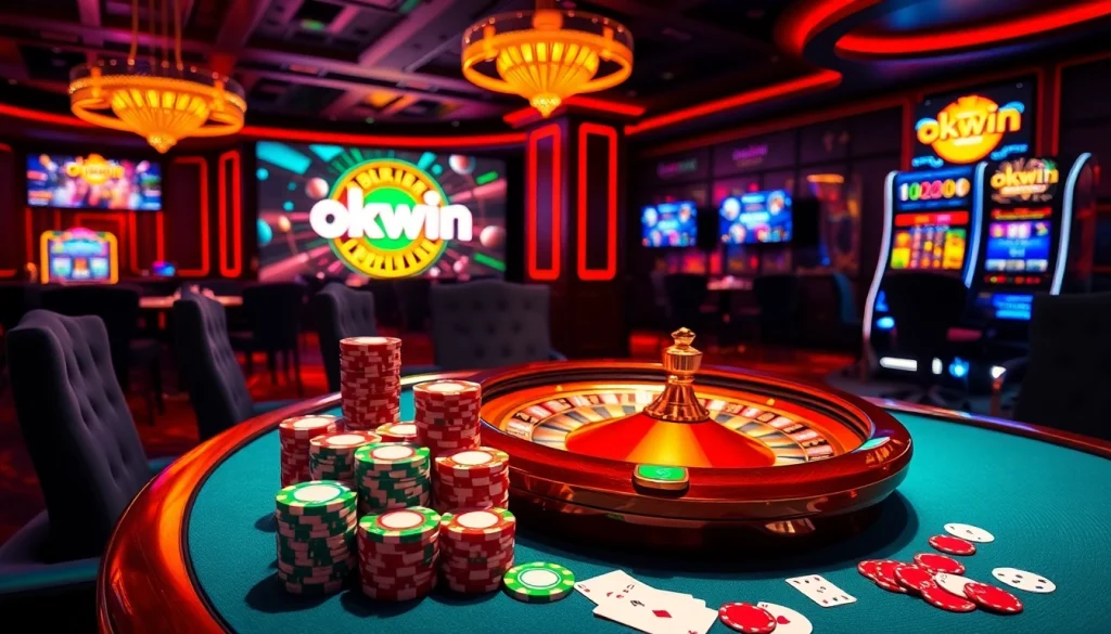 Experience thrilling moments playing the okwin game at a vibrant casino atmosphere.