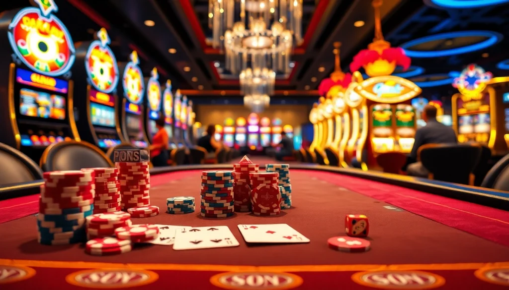 Engage with high-stakes poker action at https://s8com.net featuring colorful chips and cards.