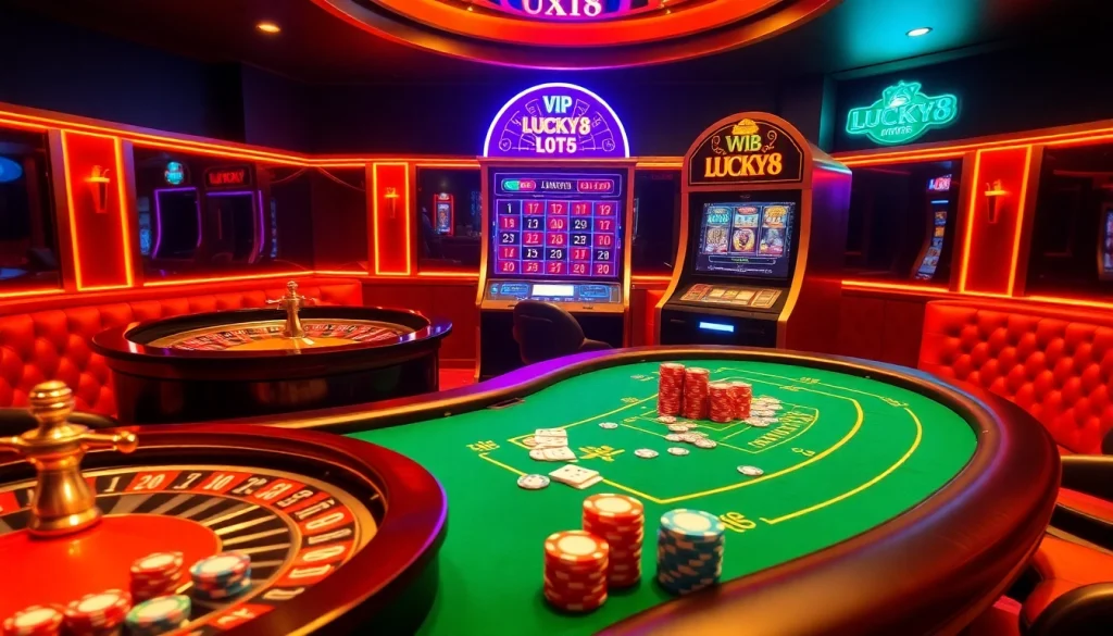Trải nghiệm cảm giác thắng lớn tại LUCK8 với vòng quay roulette và không gian casino sống động.