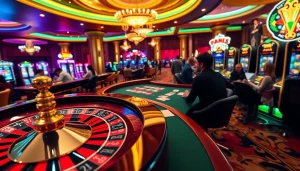 Experience winning excitement with the 7c77 app in a luxurious casino setting.