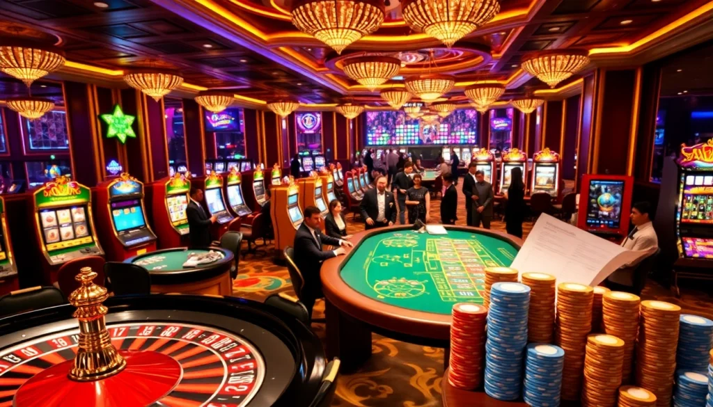 Experience thrilling gambling at https://okfun.uk.net/ with luxurious casino tables and vibrant slot machines.